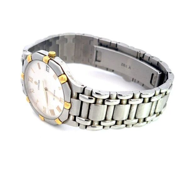 Concord Estate Saratoga Roman Numerals Watch 18k Gold + Stainless Steel C3 - Picture 7 of 8